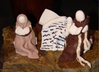 Presépio-Menino Jesus a Ler com o Pai